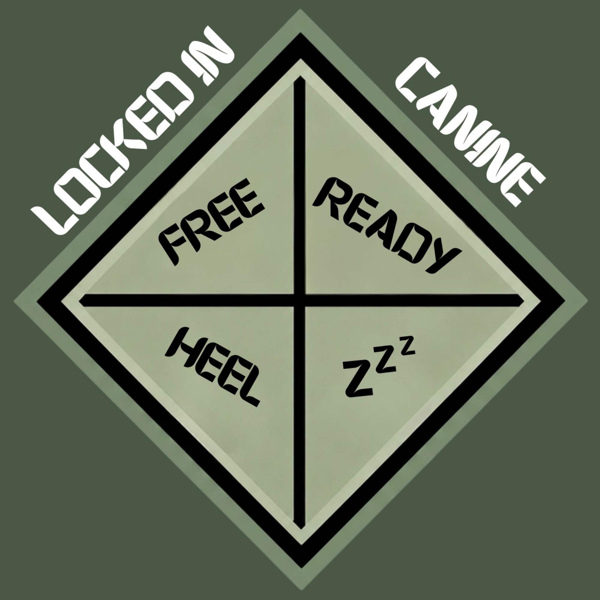 Our logo displays the four mindsets, or windows, in which we signal our dogs to lock in!