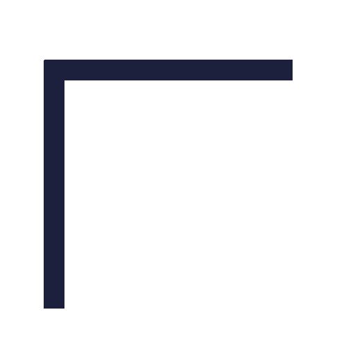 A corner of a white paper with a dark blue L-shaped border at the top and left edges.
