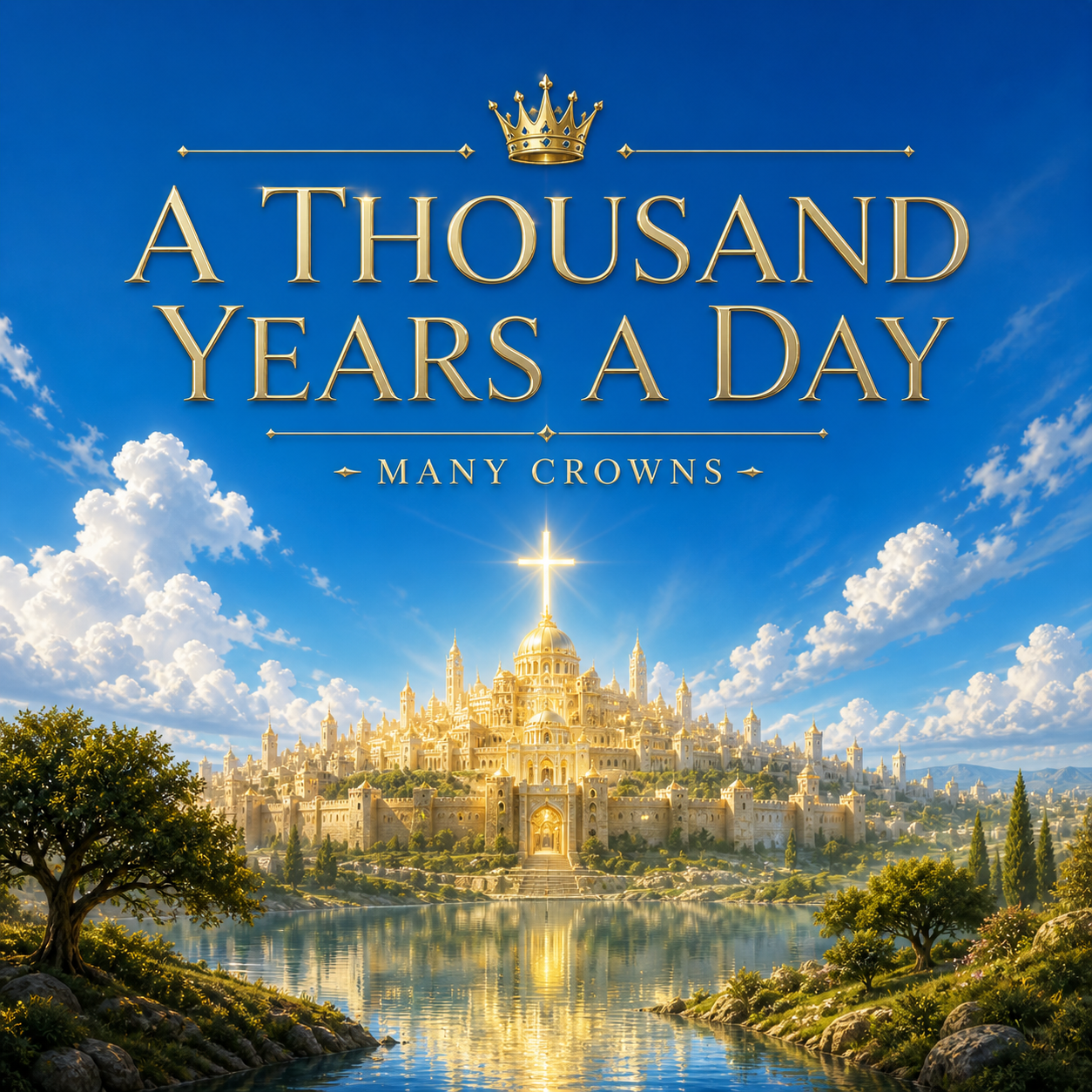 Many Crowns leans toward epic worship music celebrating Christ's kingship, eternity, and the hope of His coming kingdom.