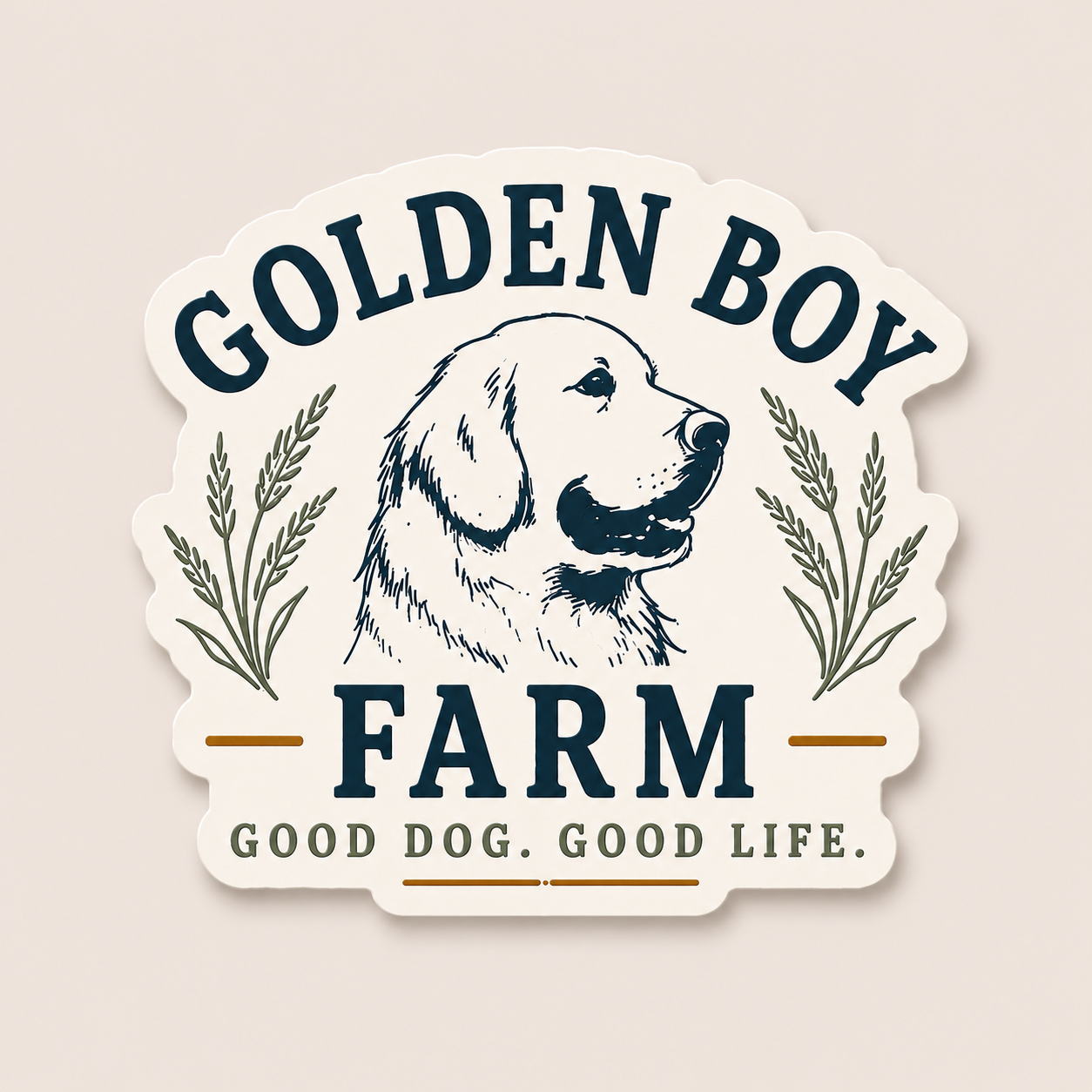 Golden Boy Farm Sticker