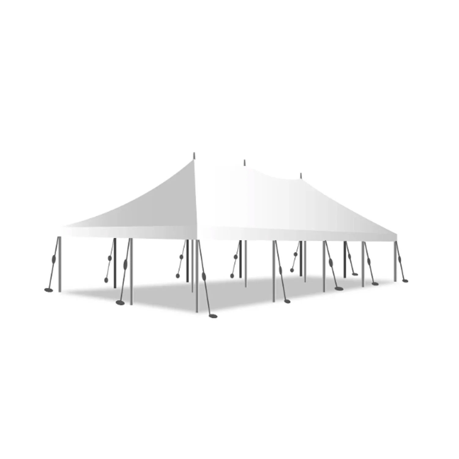 20' x 40' Pole Tent White Top