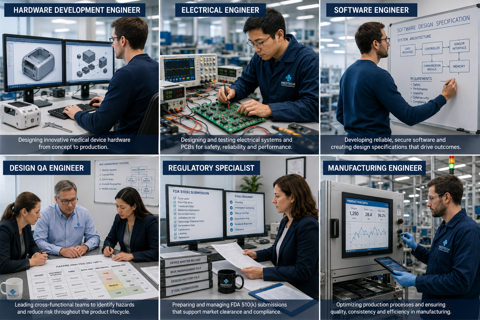 MedTech SMEs - hardware & software development Engineering, Electrical Engineering, QA and Regulatory Experts, and Mfg. Engineering