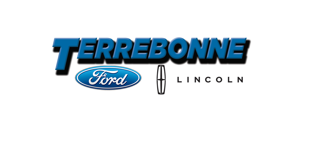 Logo for Terrebonne Ford Lincoln, featuring the Ford emblem, Lincoln emblem, and the name 'Terrebonne'