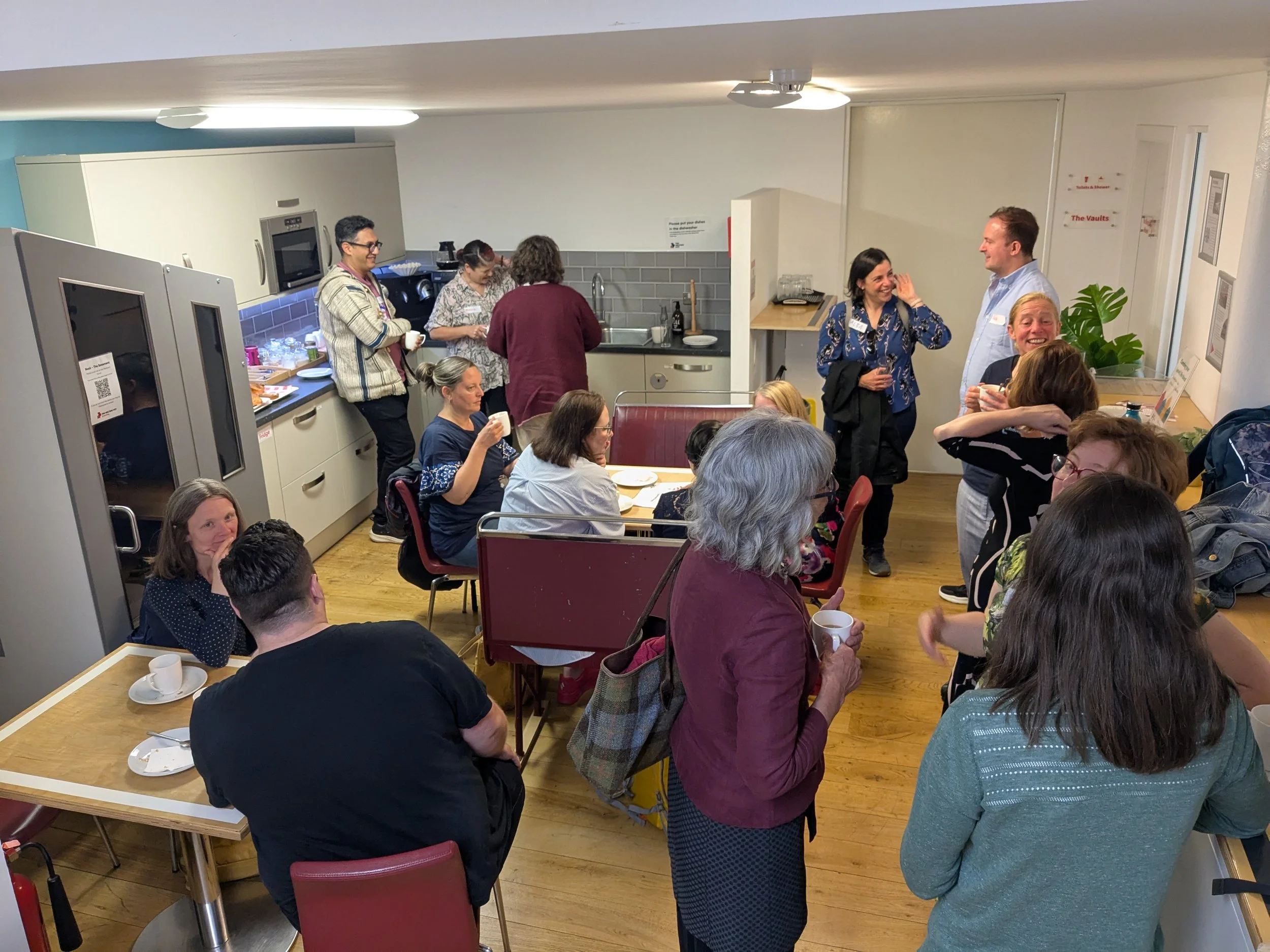 People networking at event