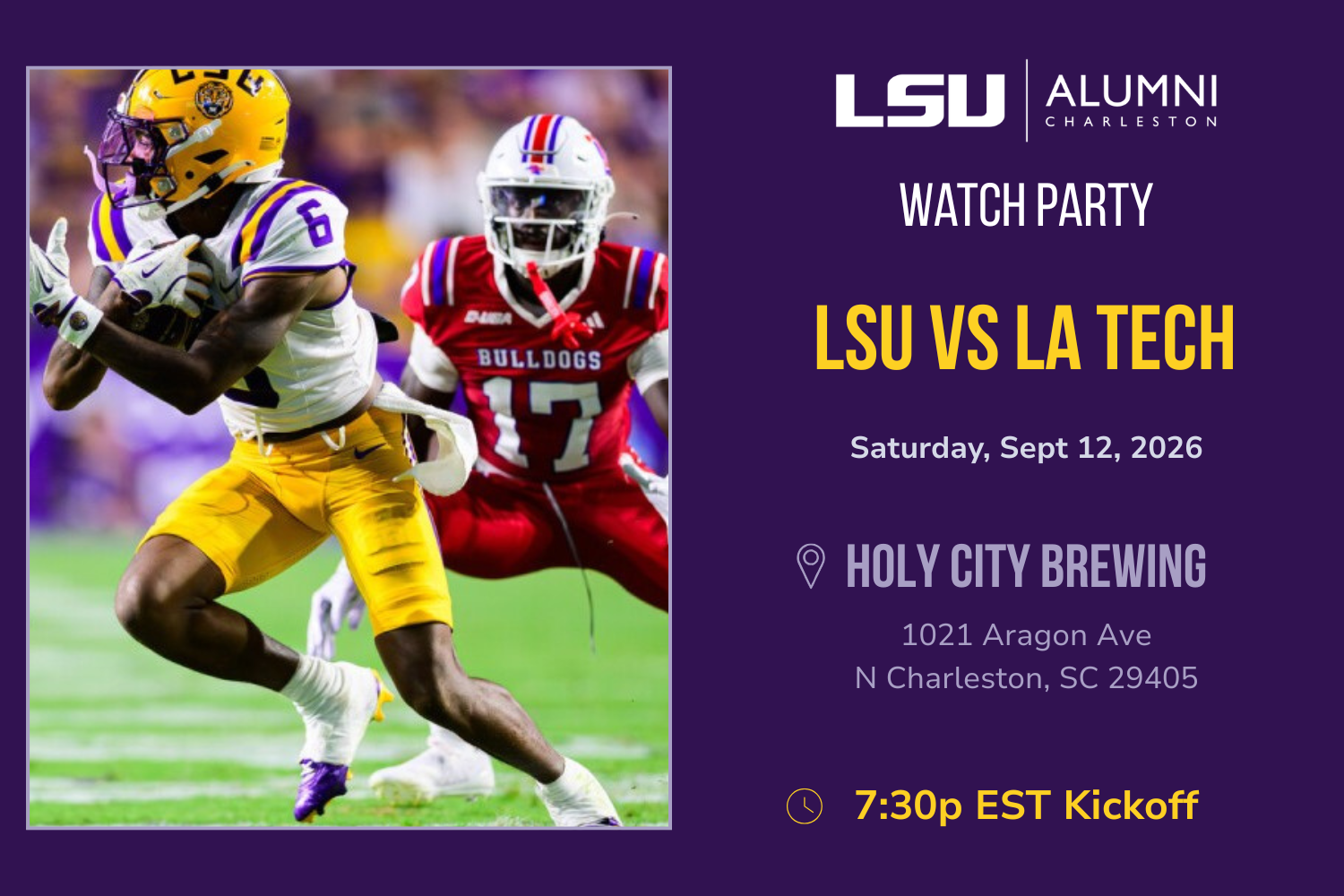 LSU v LA Tech Watch Party