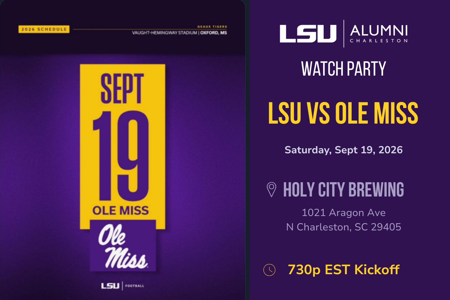 Watch Party - LSU v Ole Miss