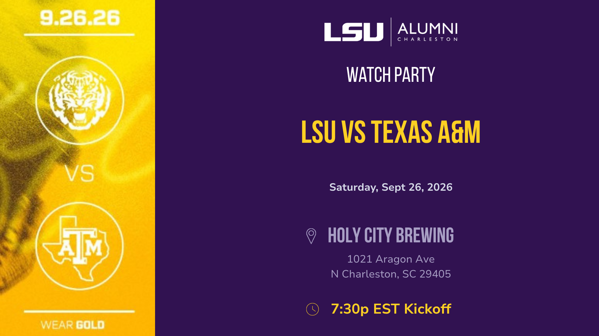 LSU v Texas A&M Watch Party