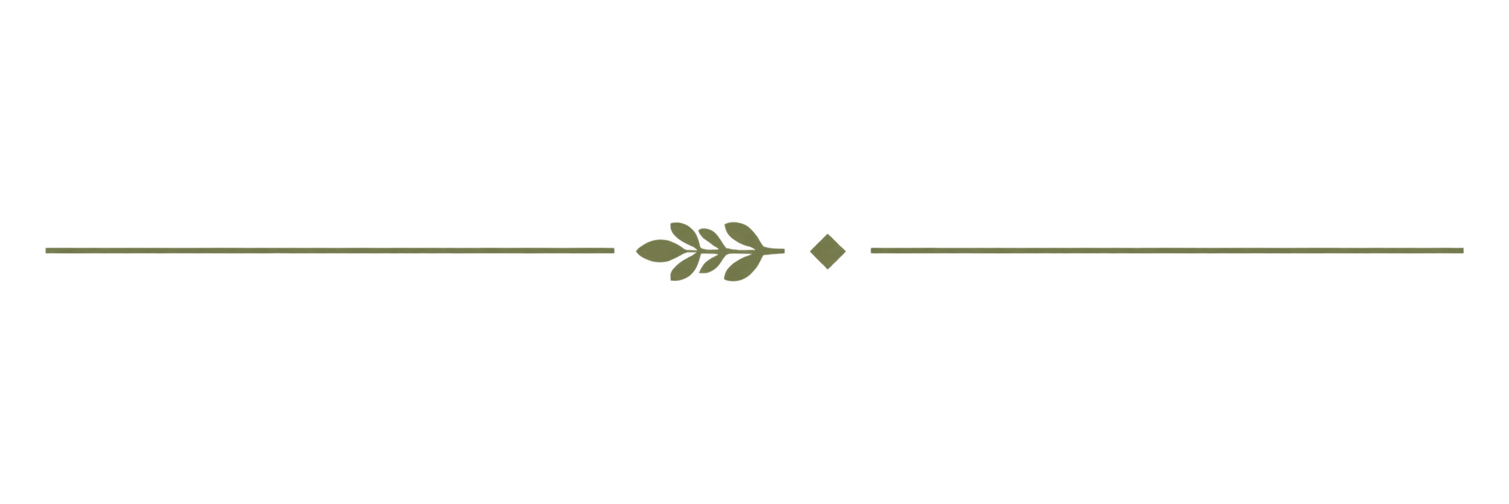 Decorative gold horizontal divider with leafy branch and diamond ornament on a black background
