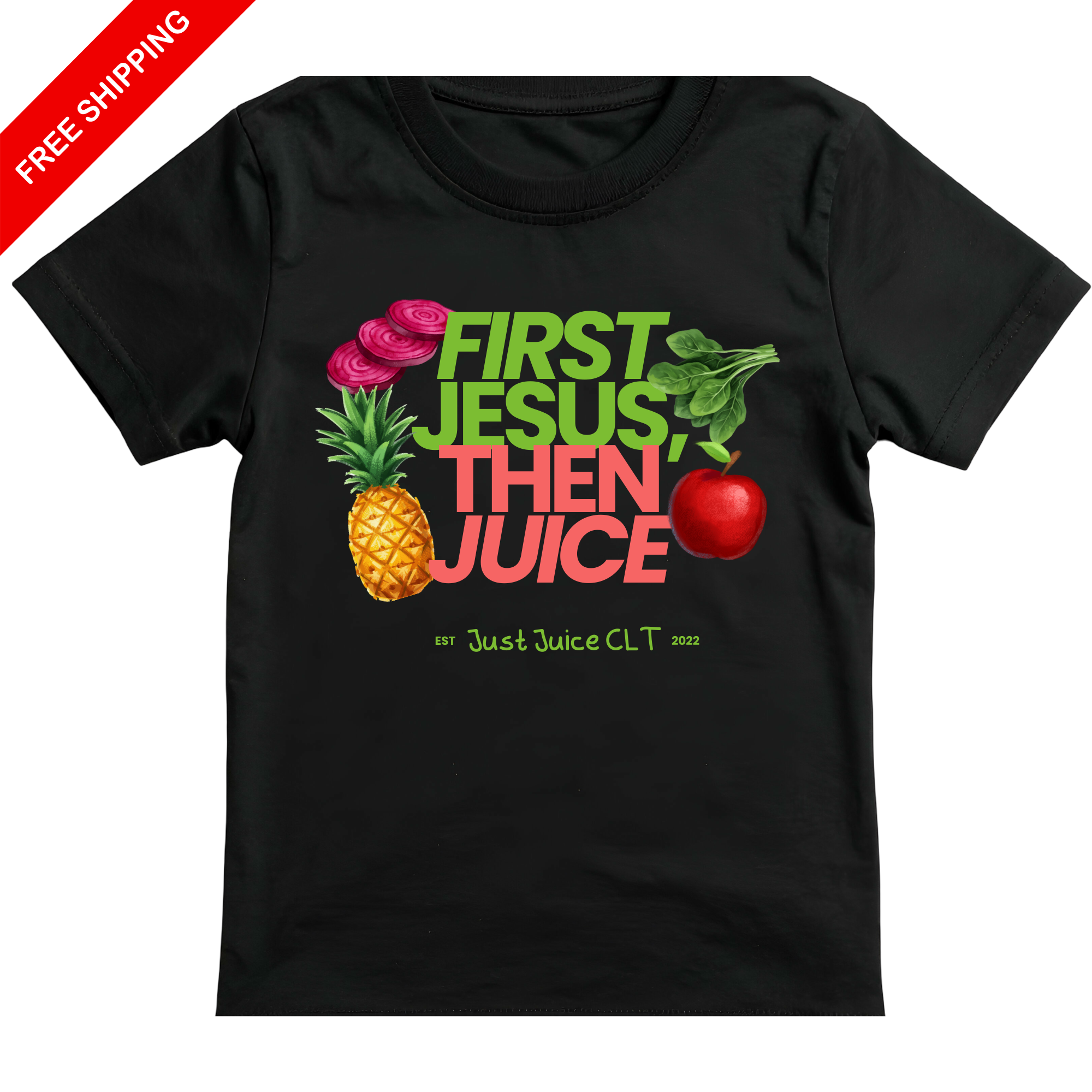 First Jesus, Then Juice Tee ✝️🍍
