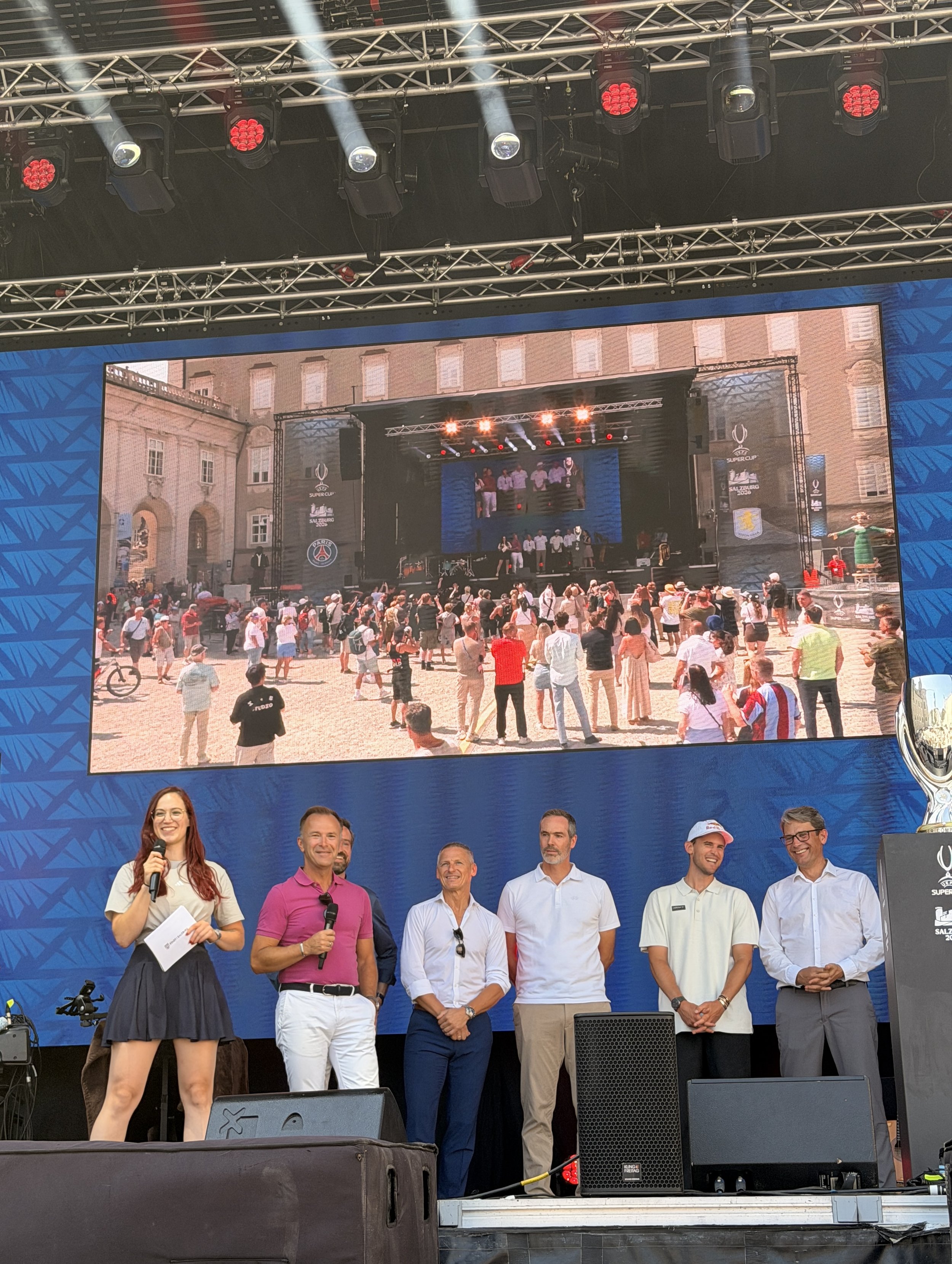 Eröffnungsmoderation des UEFA Super Cup Fan Festivals
© privat