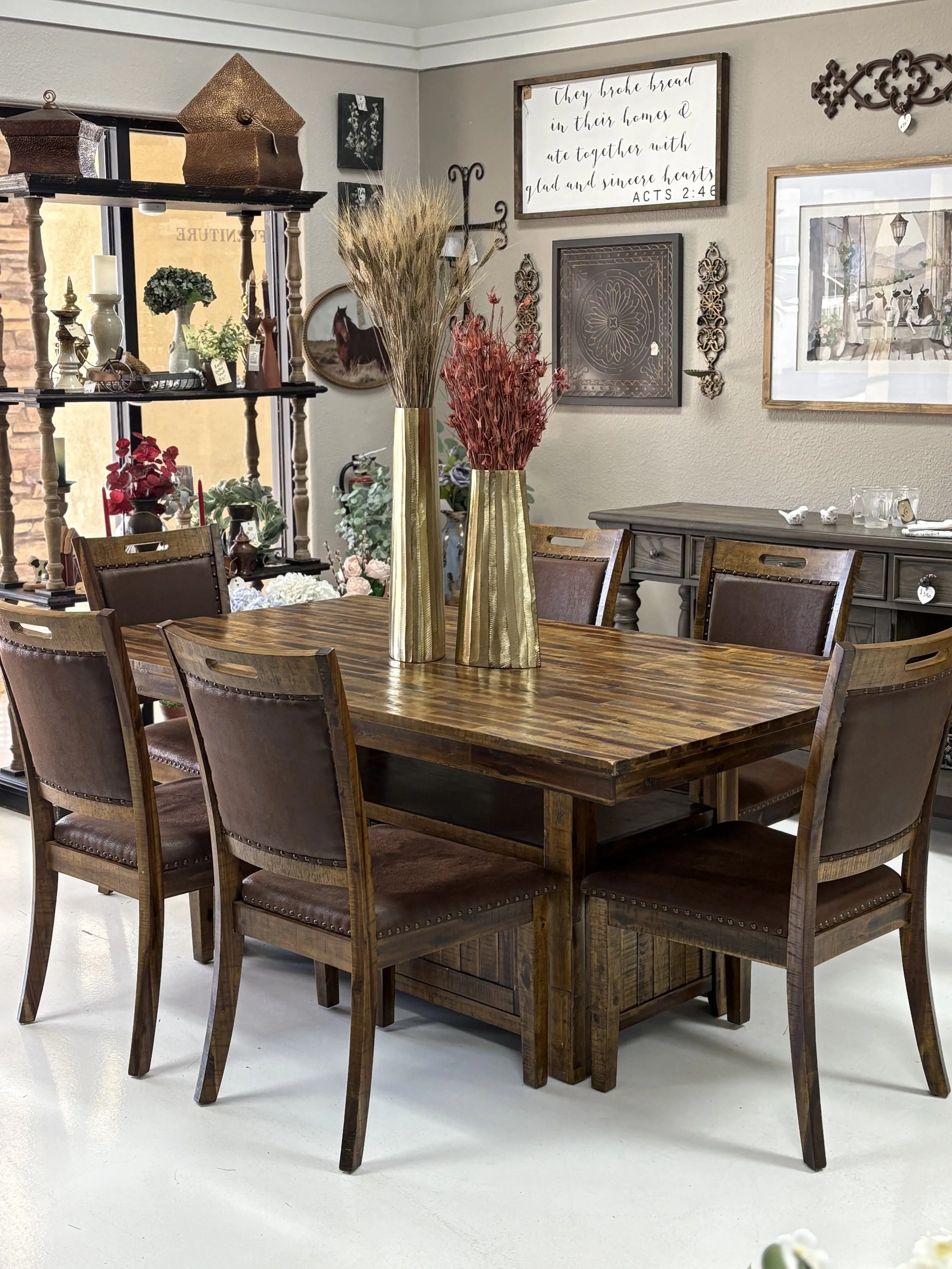 Rustic Elegance 7-Piece Dining Set