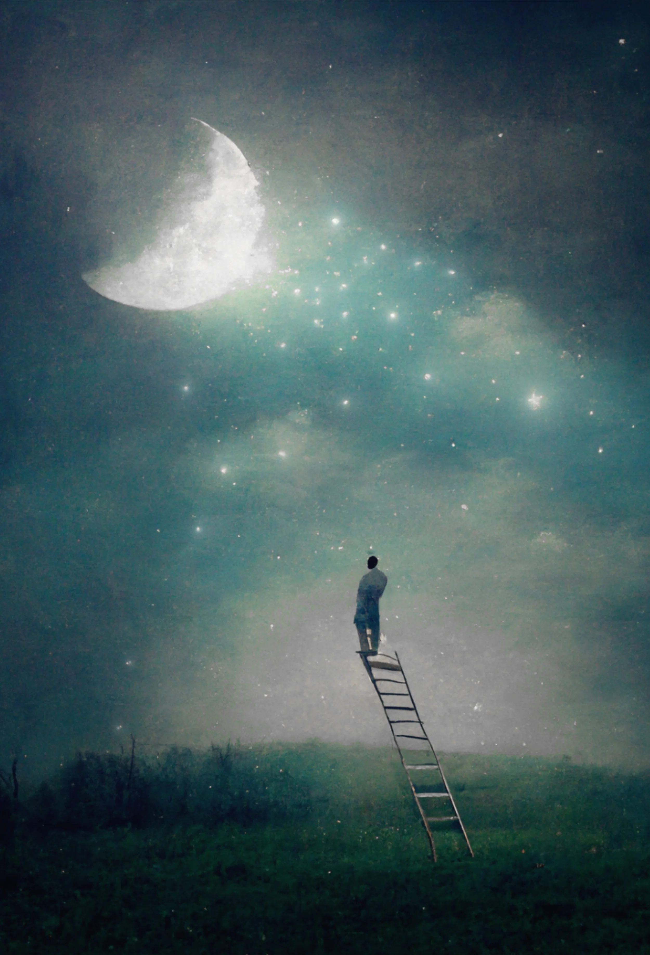 fuxstudio-portfolio-Collage-Digital-Surreal-Leiter-Mann-Mond.webp