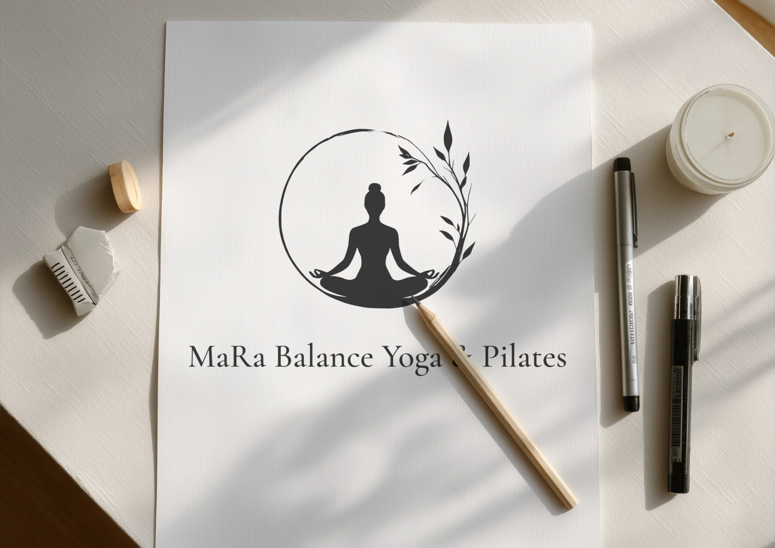 fuxstudio-Logodesign-Design-Layout-Portfolio-Bleistift-Papier-MaRa-Balance-Yoga.webp