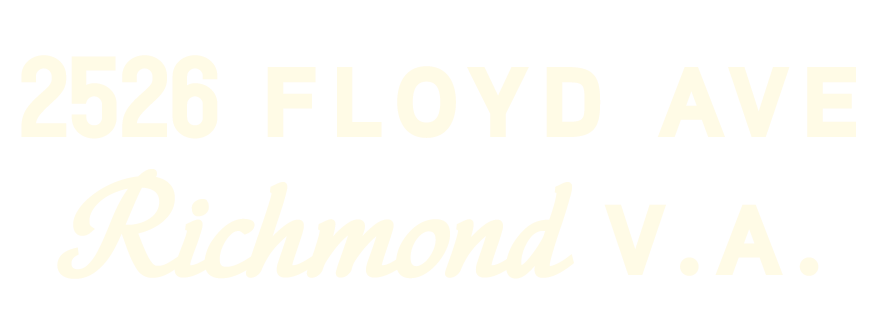 Text displaying address 2526 Floyd Ave, Richmond V.A.