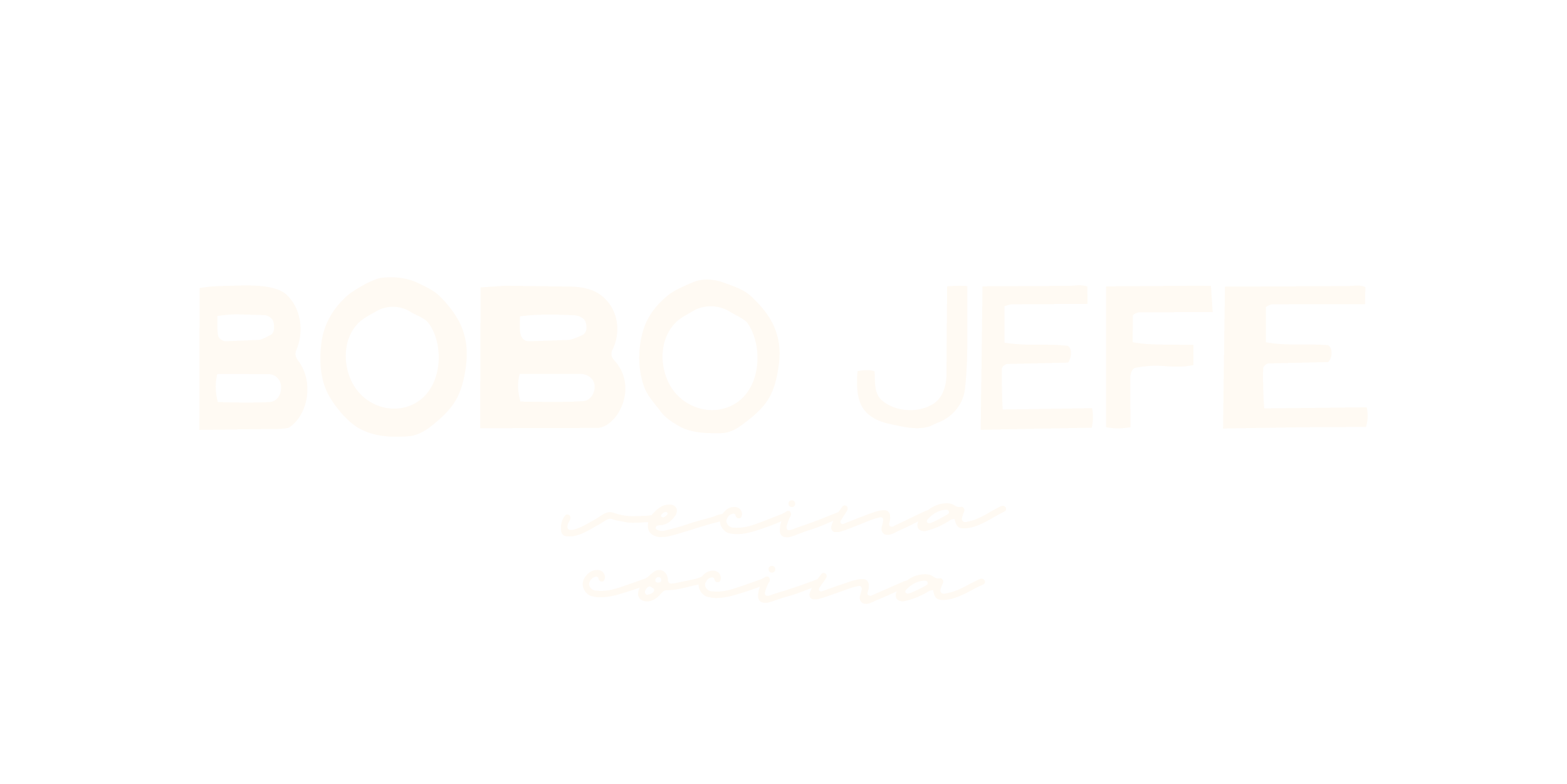 Logo of Bobo Jefe with text in Spanish 'reciba cocinas' on black background.