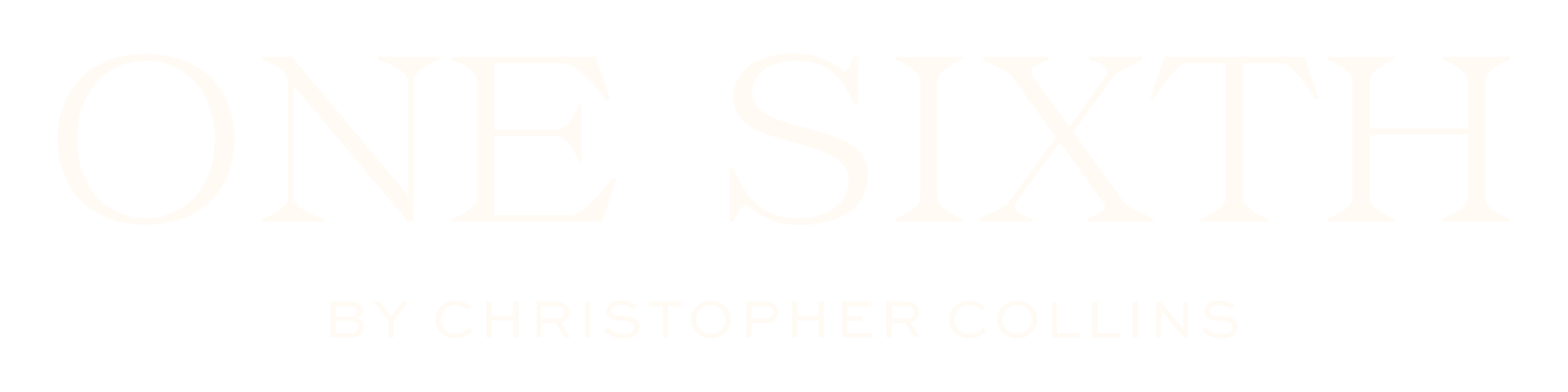 Book cover titled "ONE SIXTH" by Christopher Collins in white text on a black background.