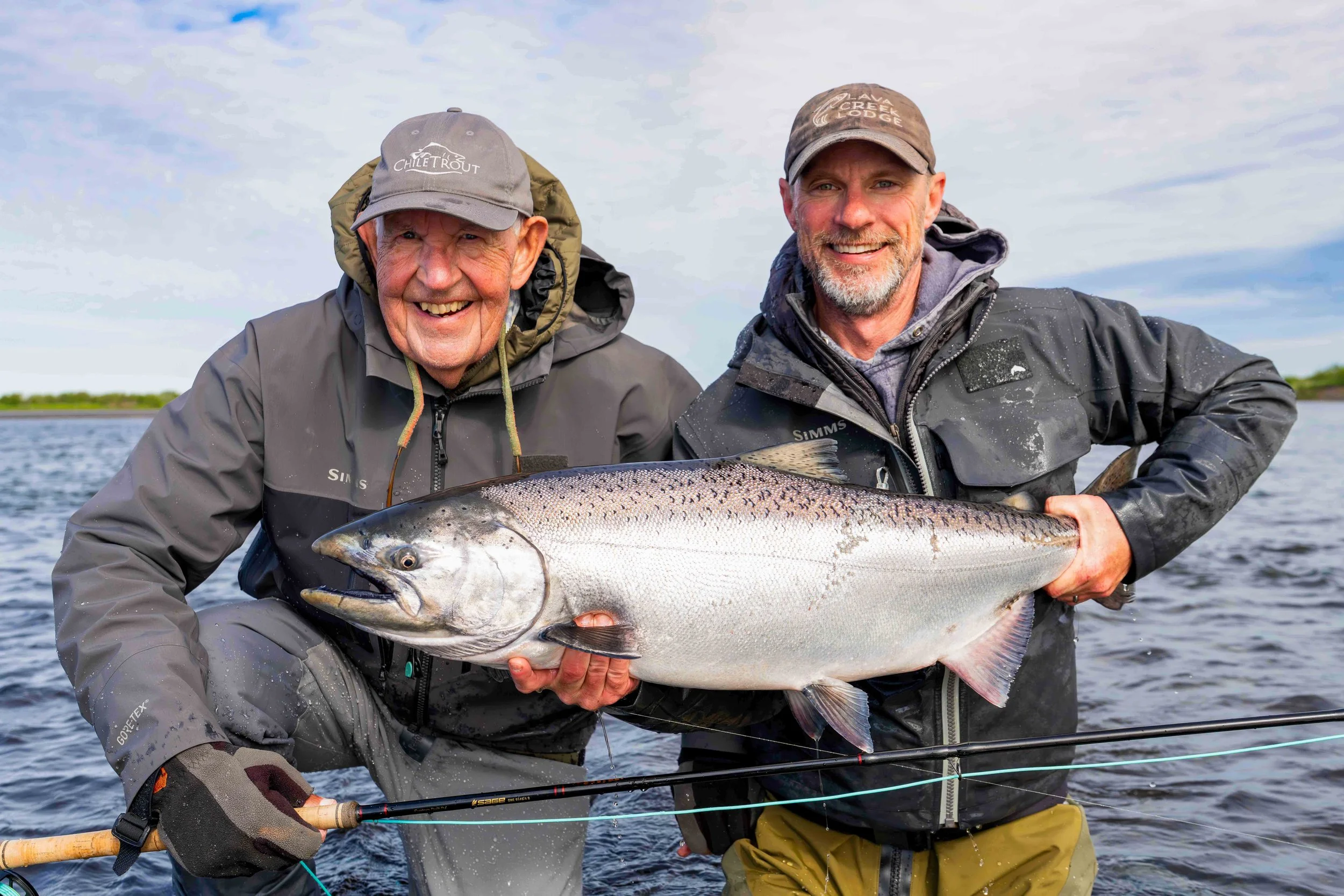 John with a king fresh from the salt carrying sea lice