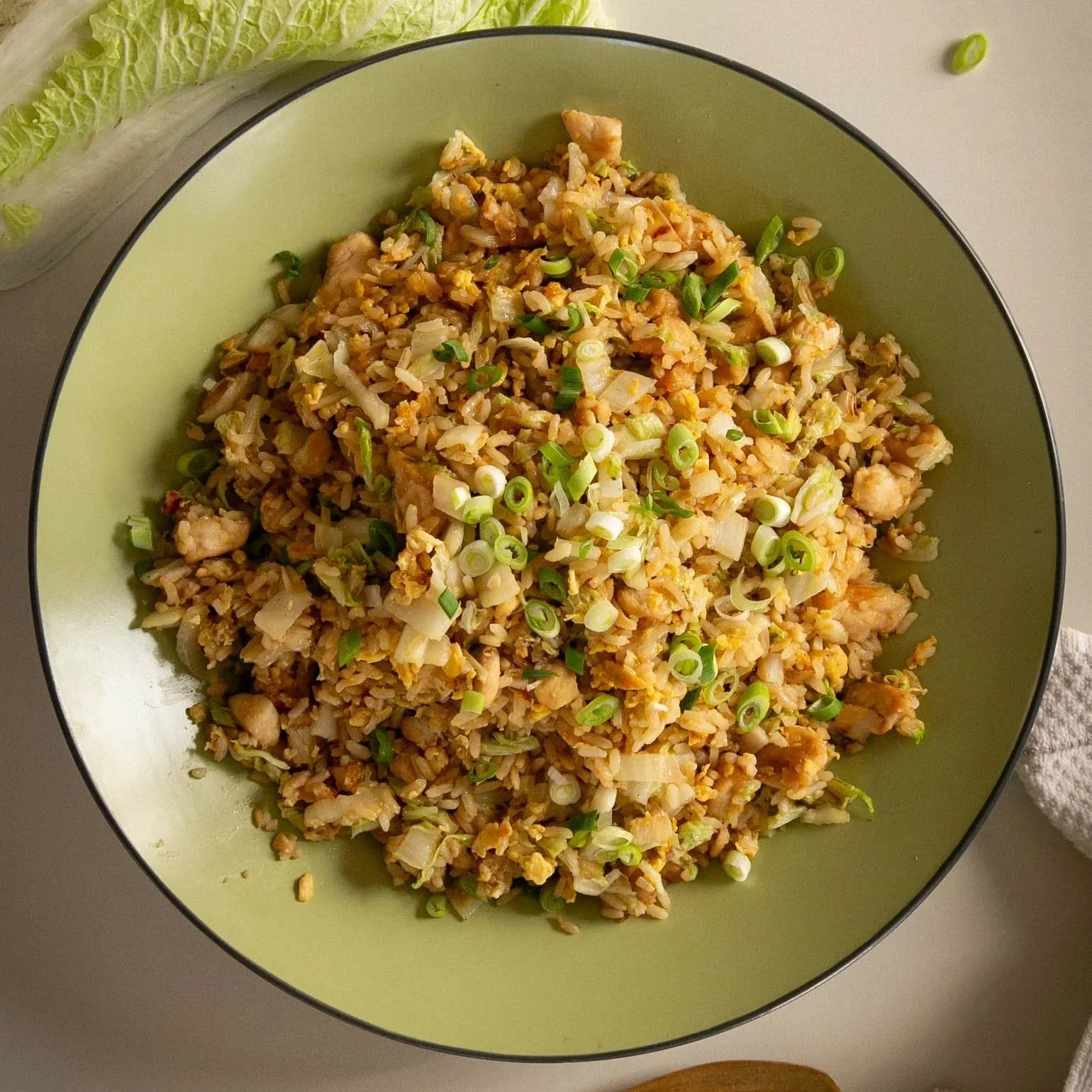 Easy Cabbage &amp; Chicken Fried Rice