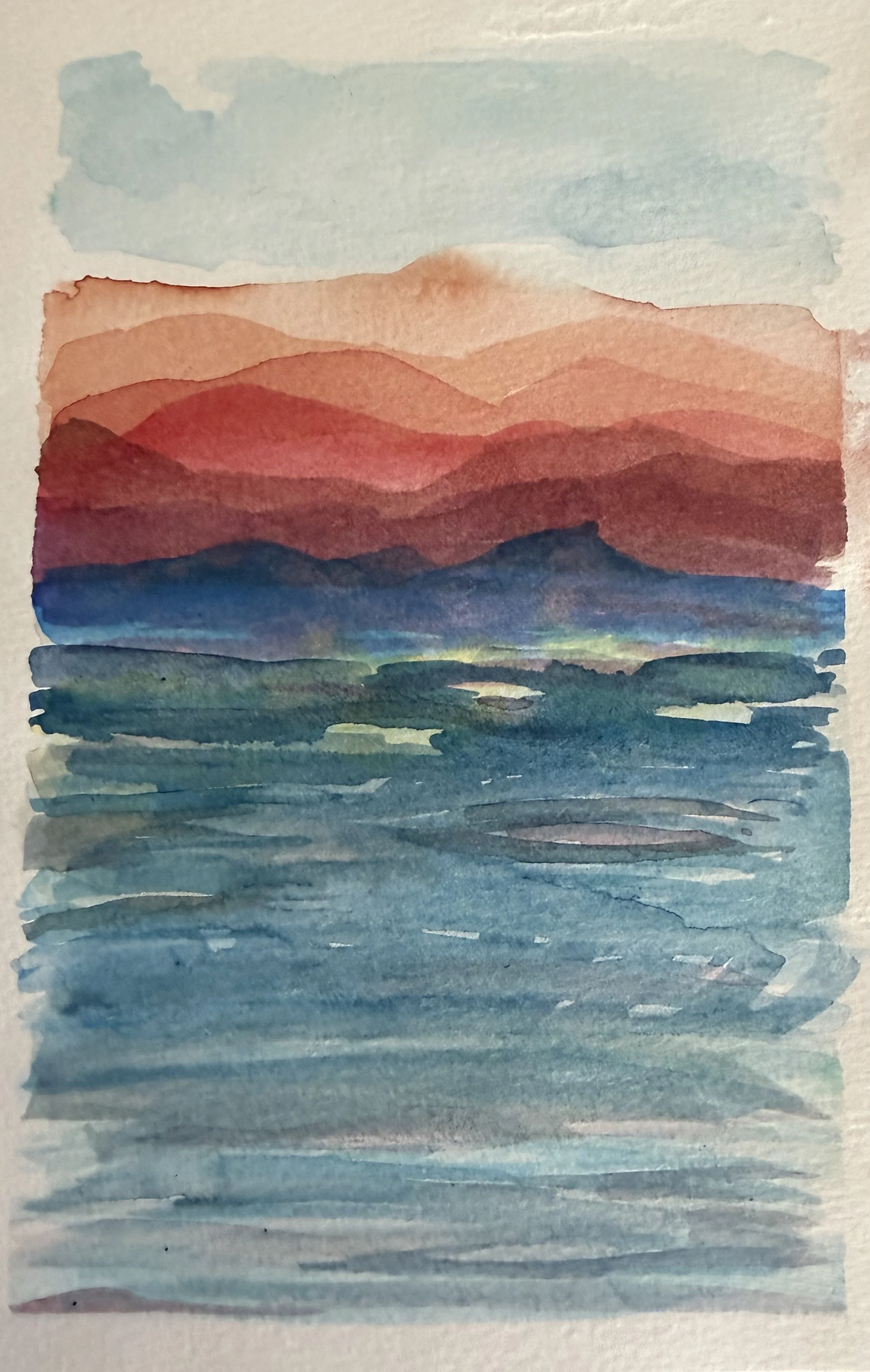 Sunset Over the Ocean