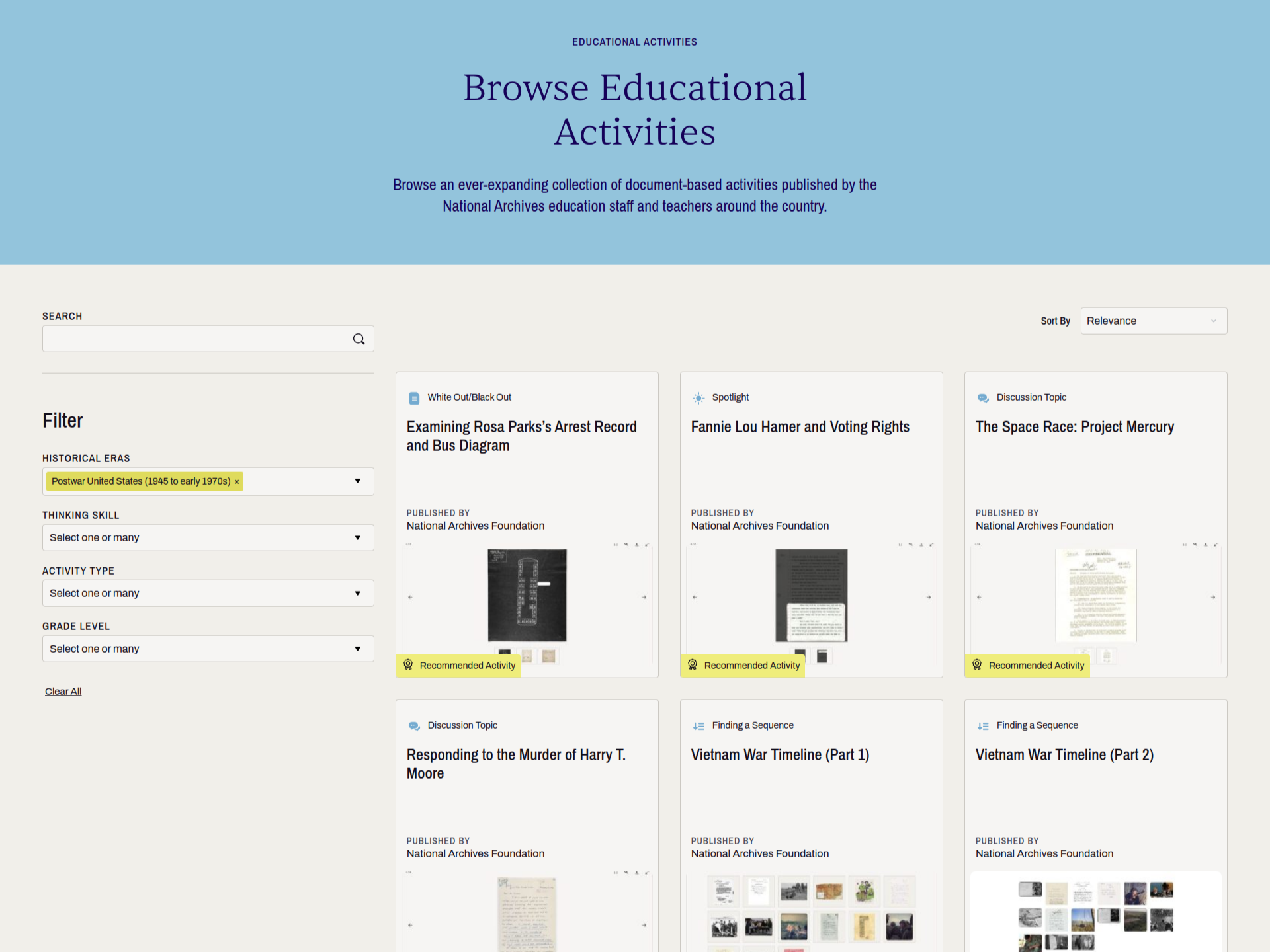 Activity Search