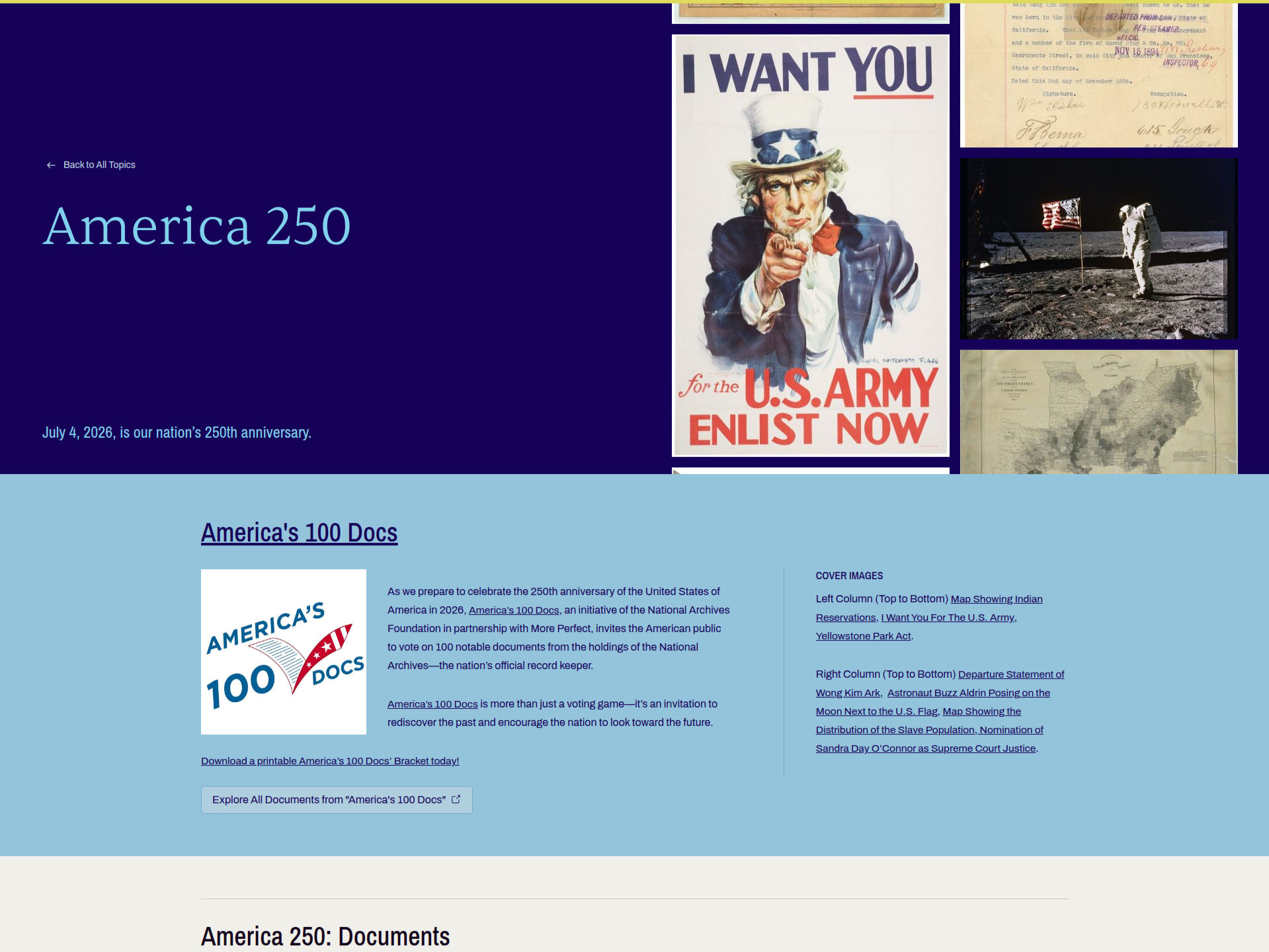 America 250 Popular Topic