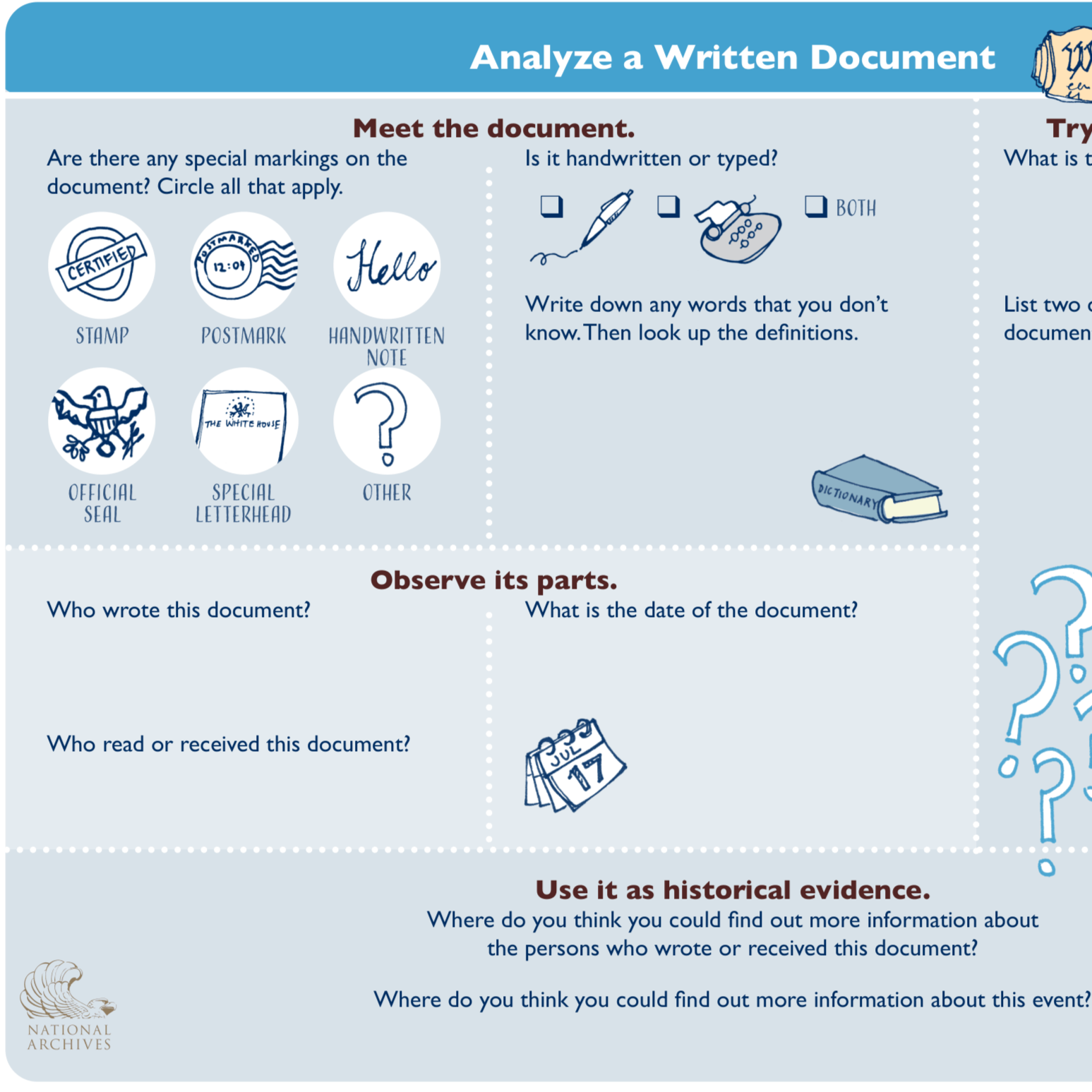 Document Analysis Worksheets