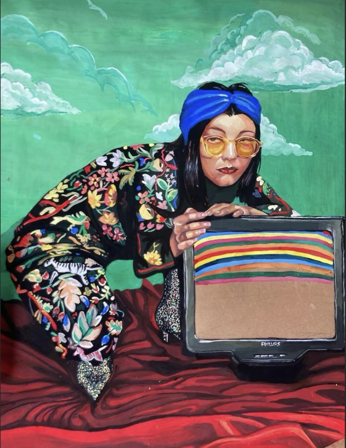 Gucci Ad,
Gouache on construction paper,
 60cm x 68 cm, 2021