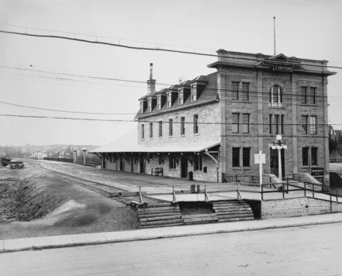 Canadian Northern Railway Station, Calgary, Alberta. Photo from the Glenbow Library &amp; Archives.
