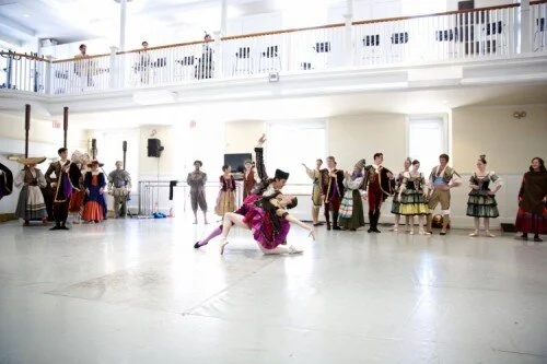 Kelly McKinlay and Allison Dubsky rehearse Don Quioxte. Paul McGrath Photo courtesy Alberta Ballet