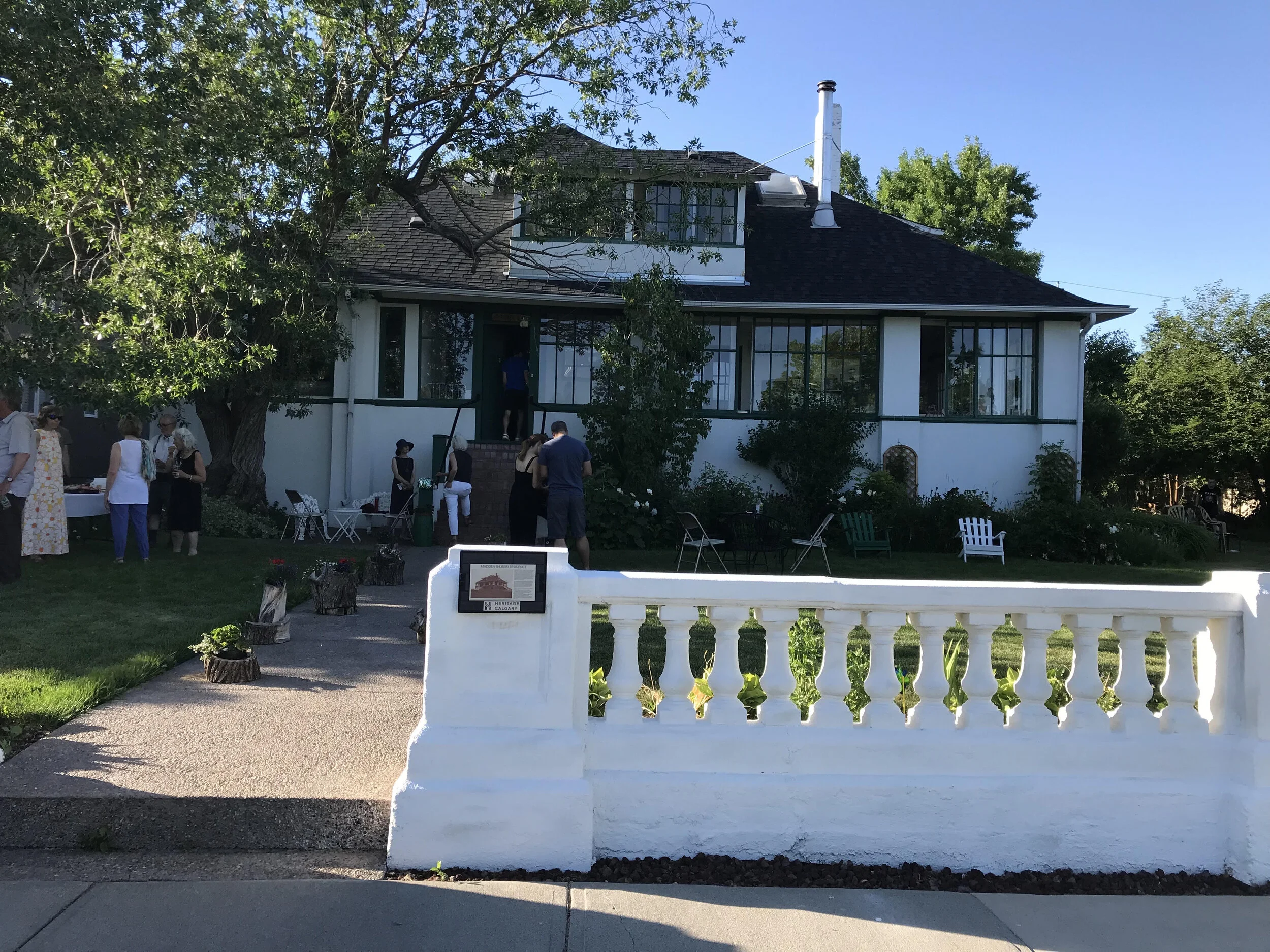 Photo: The Madden (Huber) Residence and family on the evening of the unveiling.