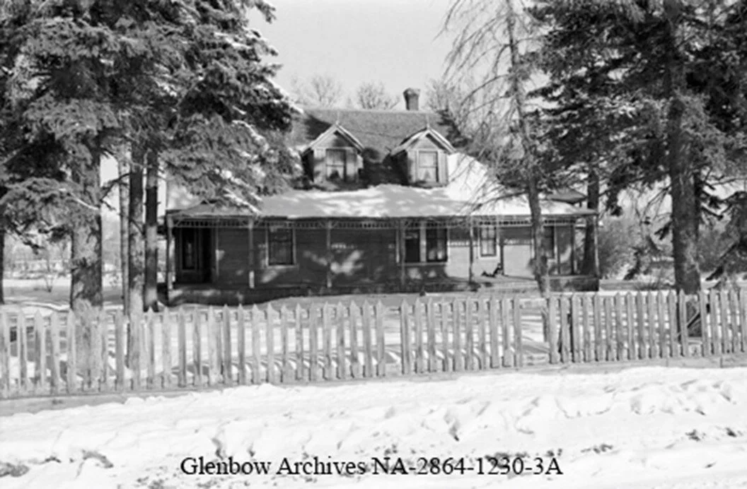 Western Gothic home, built in 1884, Calgary, Alberta. Photo from the Glenbow Archives. 1969.
