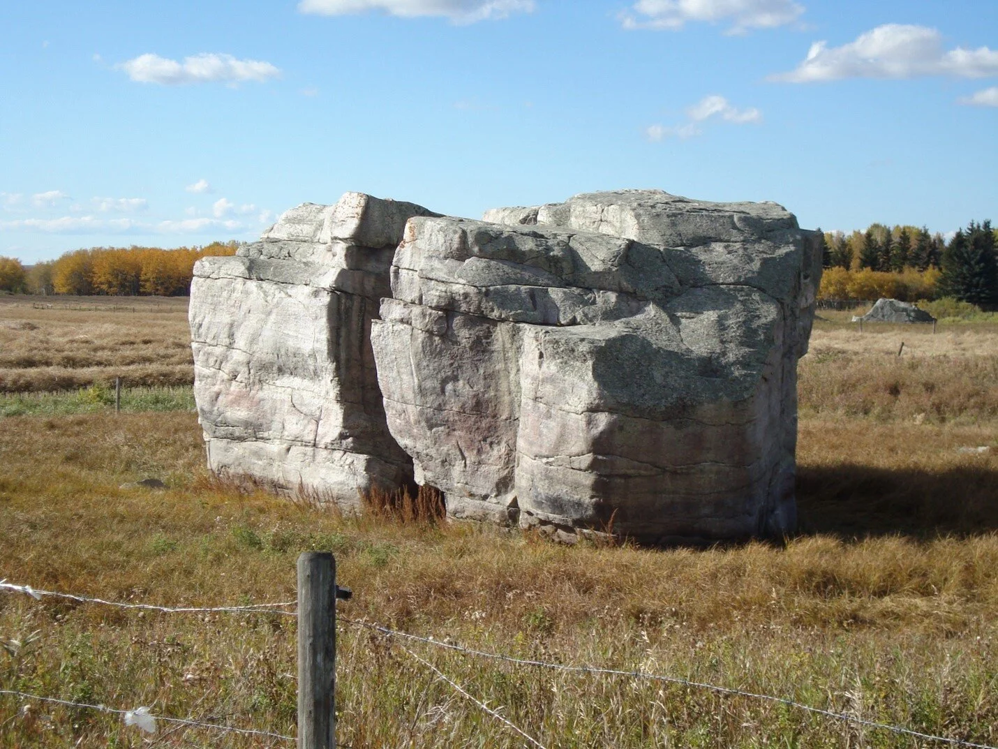 The Airdrie big rock. Photo: C.W. Gross.