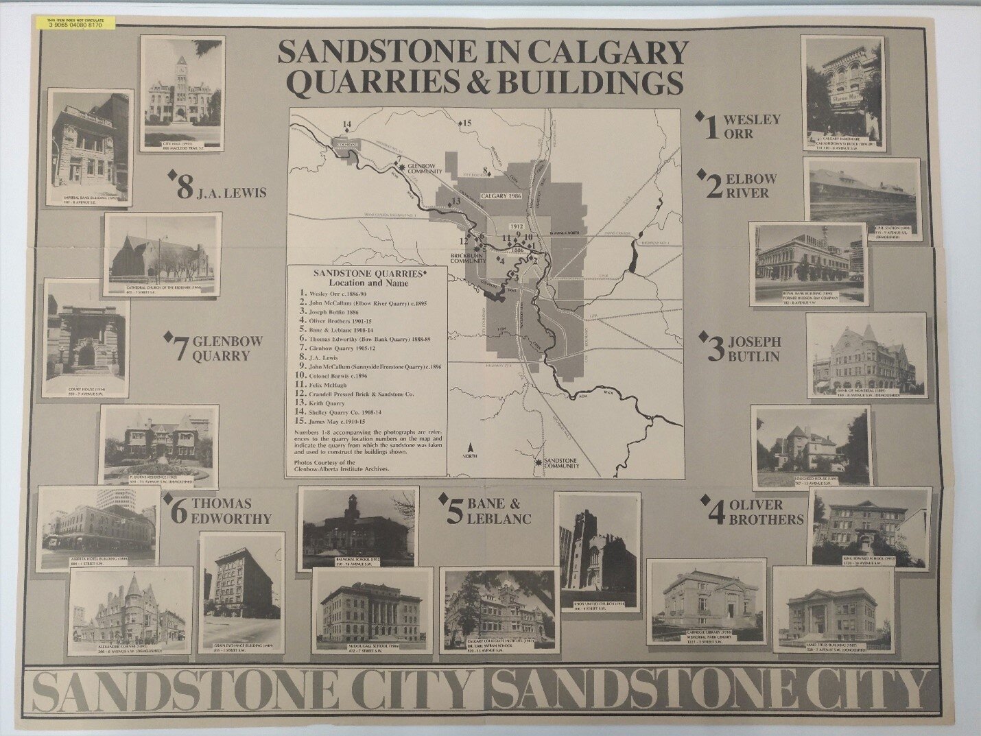 The Sandstone City document, available to view in the pamphlet collection of the Central Library’s Calgary’s Story section. Photo by C.W. Gross.