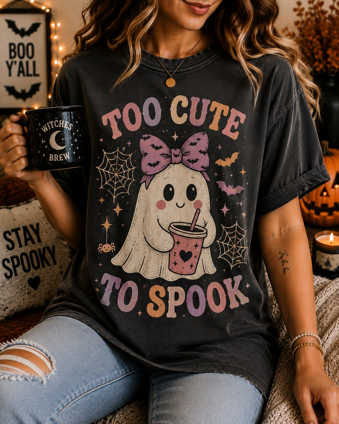 Too Cute to Spook Tee 👻🎃