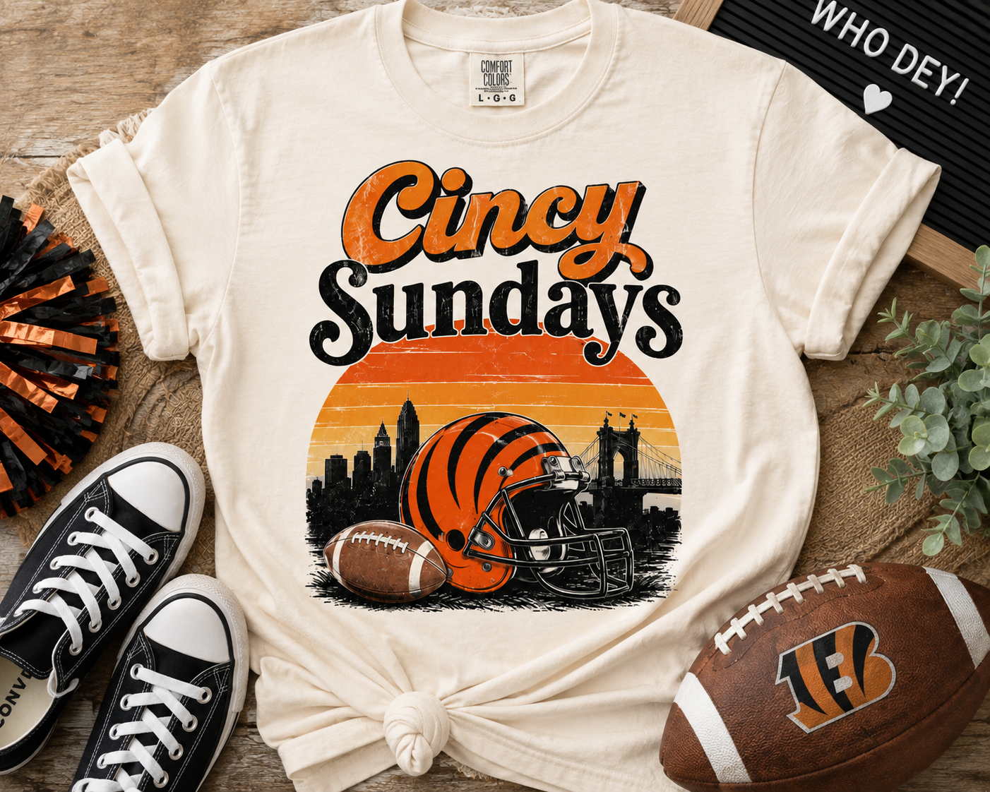 Cincy Sundays Tee 🏈🧡