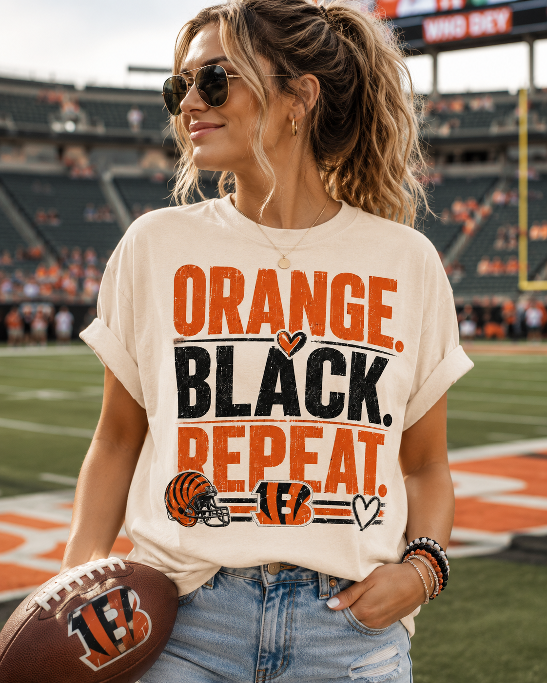 Orange. Black. Repeat. Tee 🧡🖤🏈