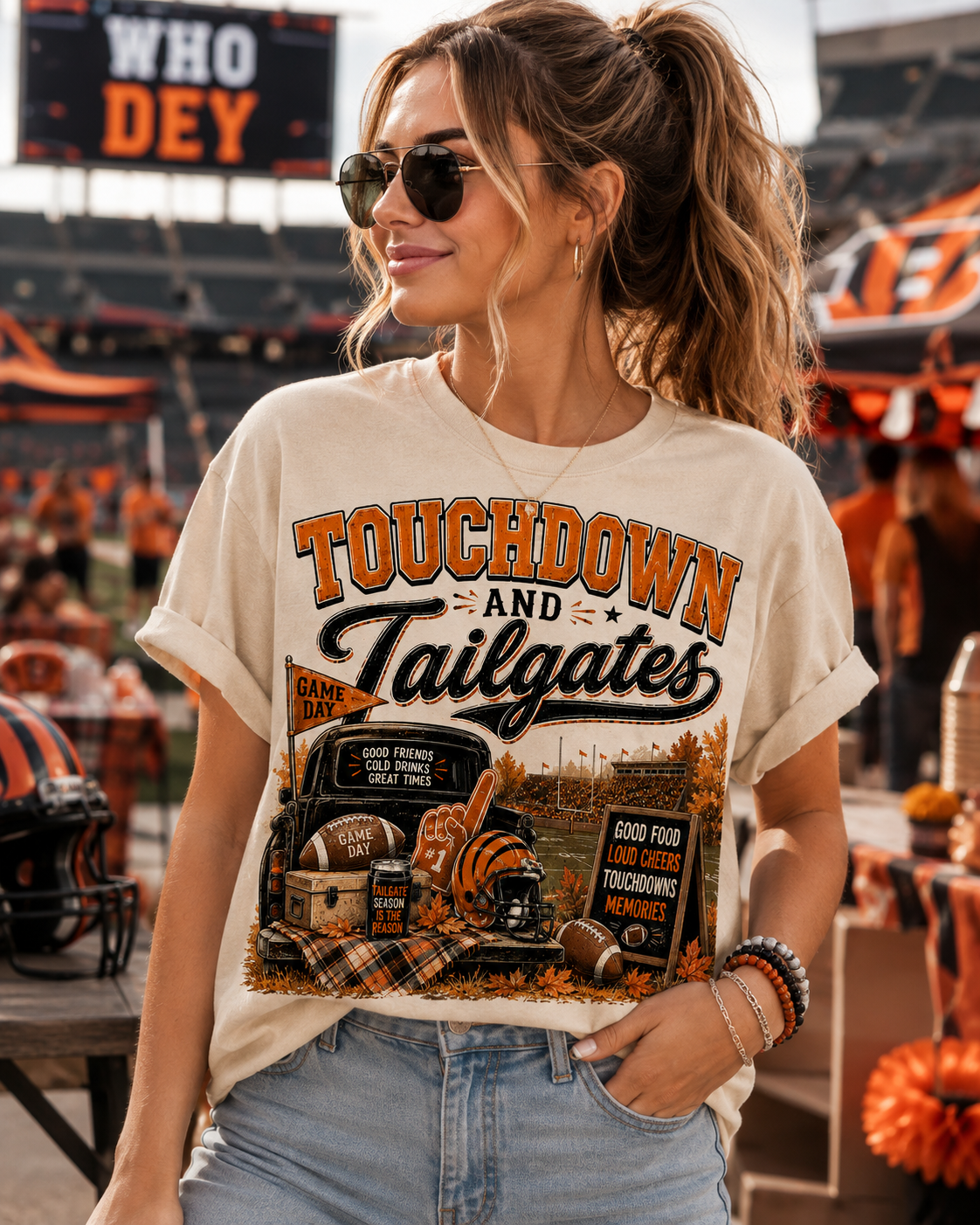 Touchdowns & Tailgates Tee 🏈🍻
