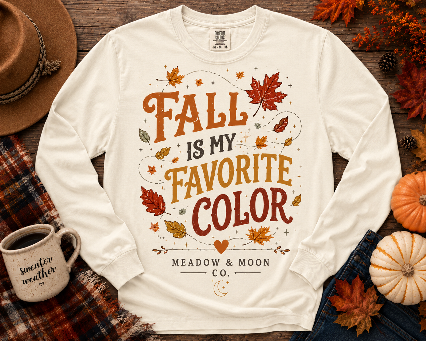 Fall is my color Crewneck Ivory.png