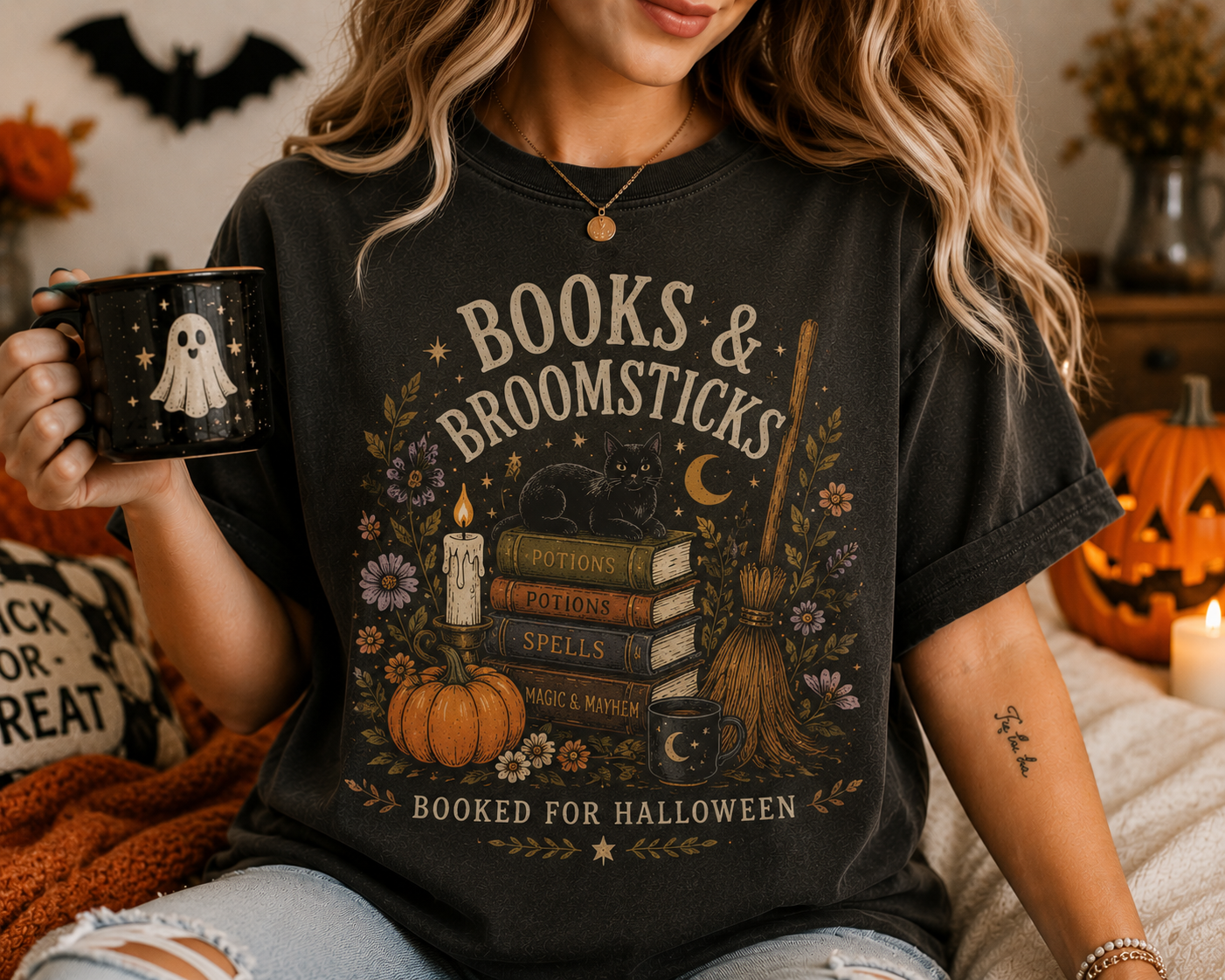 Books & Broomsticks Tee 📚🧹
