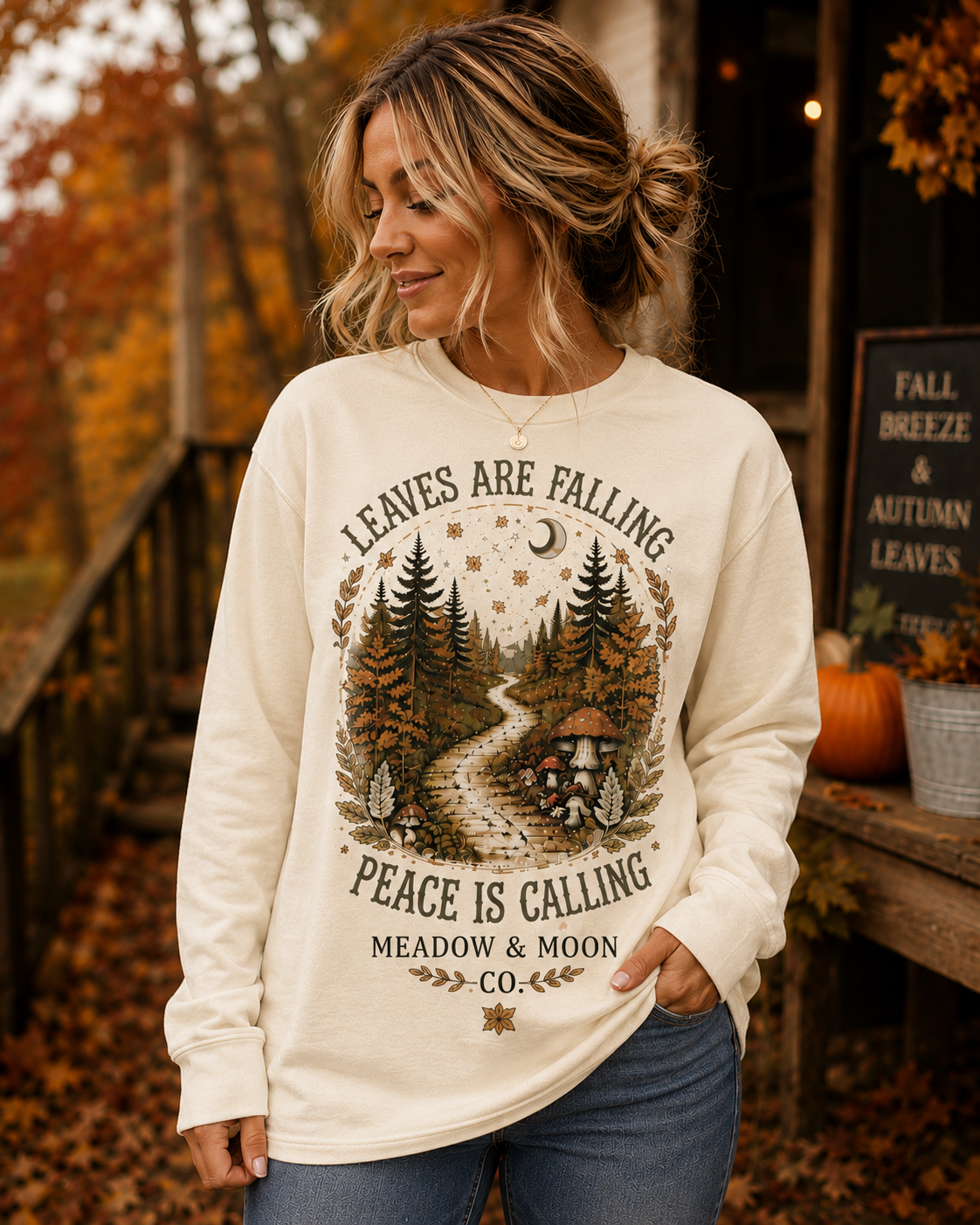 Leaves are Falling Crewneck Ivory.png