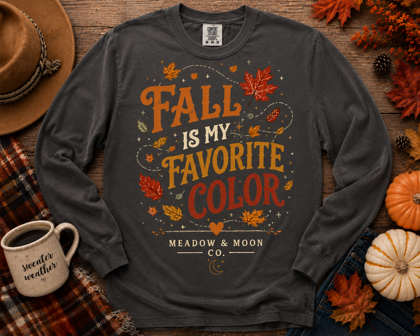 Fall is my color Crewneck Pepper.png