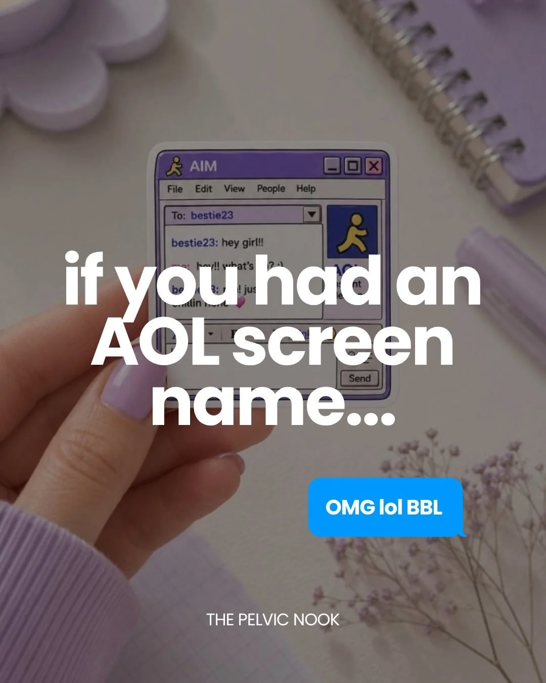 Drop your screen name in the comments👇🏼

#selfcare #AOL #foryou #womenshealth #nostalgia