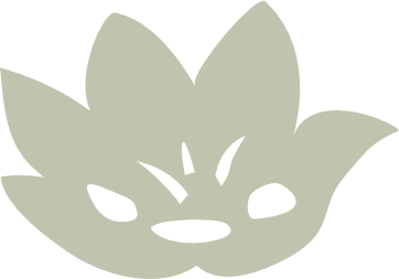 Silhouette of a cat's face with pointed ears and whiskers