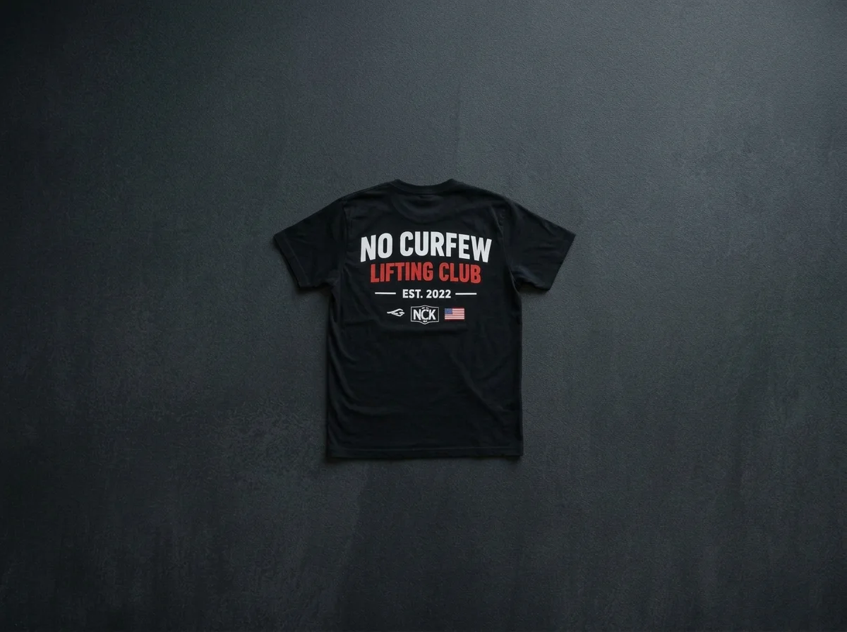 No Curfew Lifting Club Regular Fit Tee