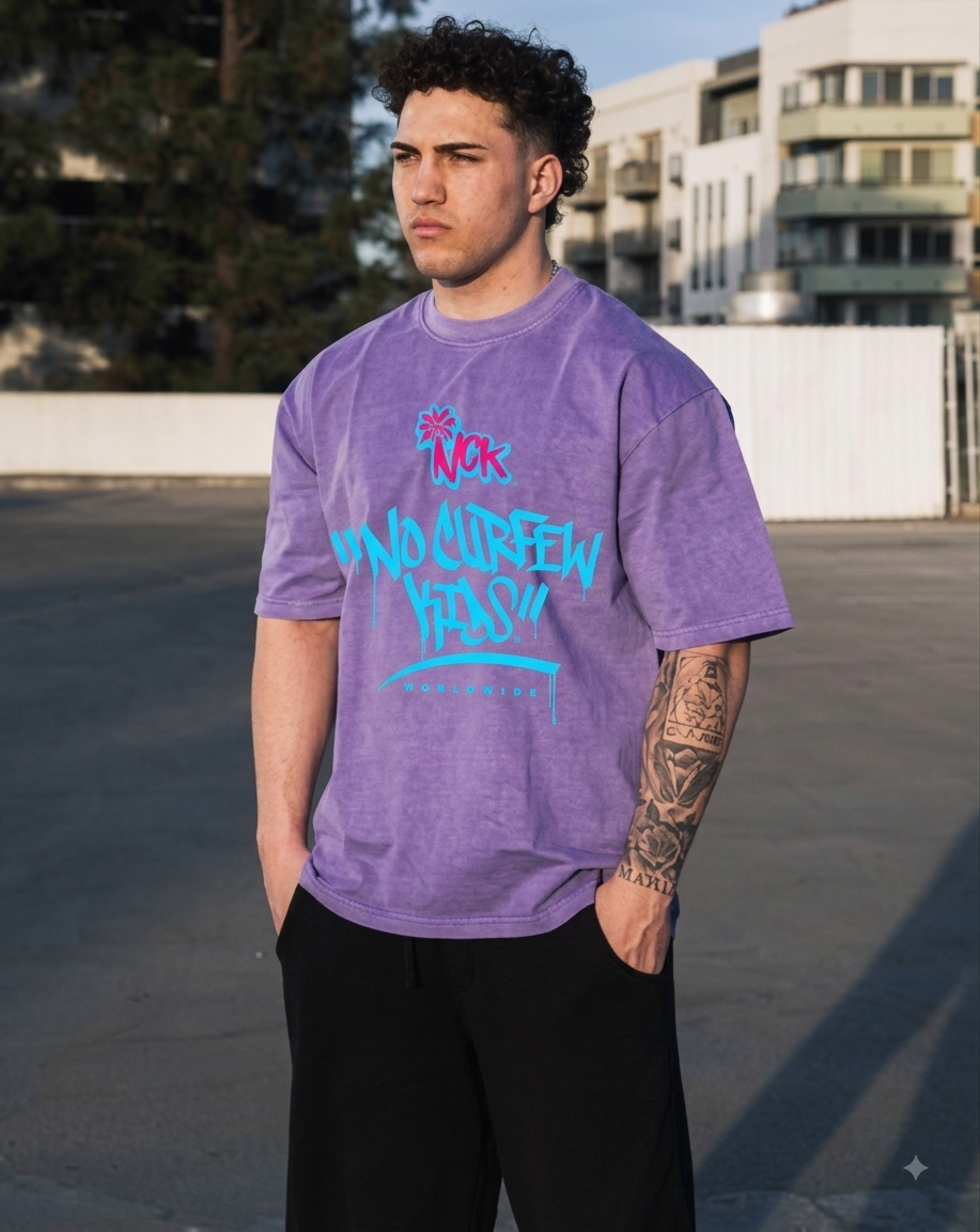 NEW LIMITED DROP PURPLE ACID WASHED OG GRAFFITI LOGO
