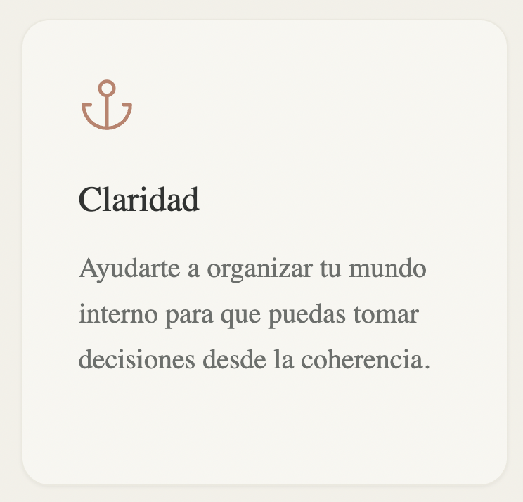 Text about clarity with an anchor icon at the top