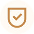 A shield icon with a shield outline and a checkmark inside.