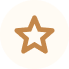 A single star, outlined and filled with a light brown color, inside a circular frame on a white background.