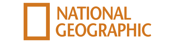 National Geographic logo with black and orange text.