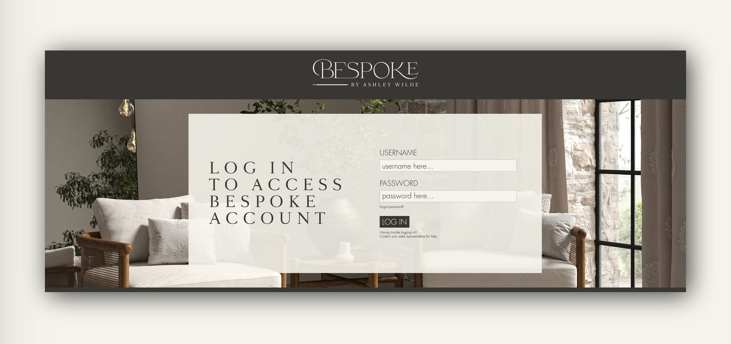 UI Mockup Log In Page